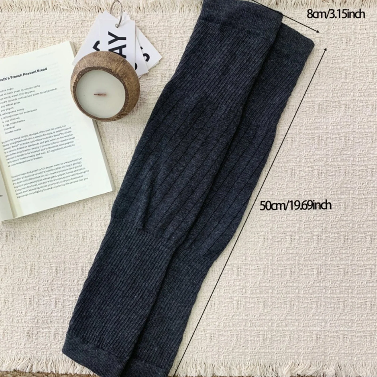 Joelheiras de caxemira engrossadas unissex inverno proteção conjunta à prova de frio perna almofada conjunta esportes sem costura joelheira engrossar alongar