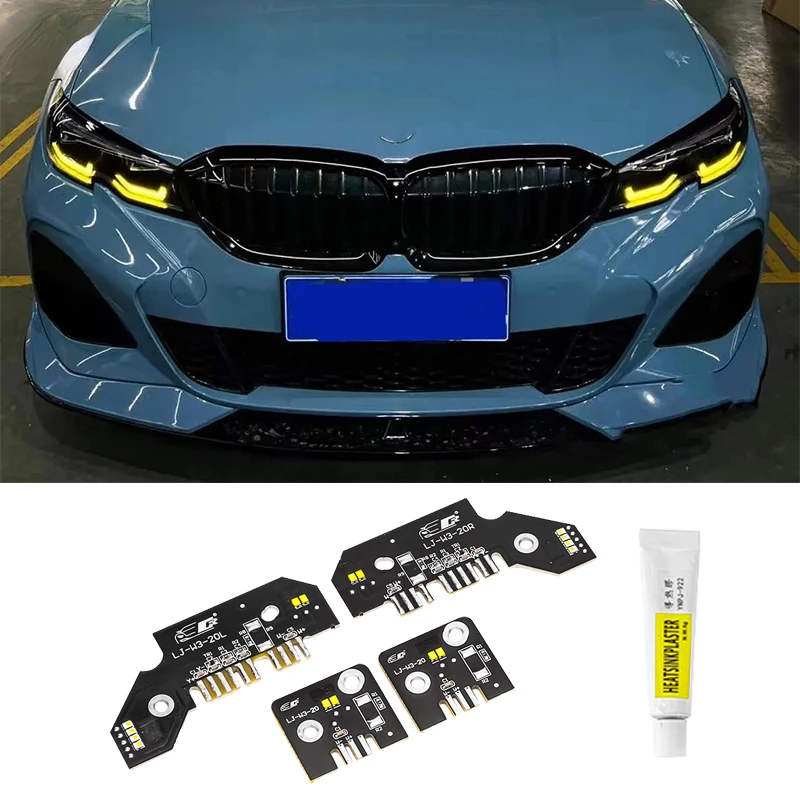 For BMW 3 Series G20 Pre‑LCI Adaptive LED Headlight 2019 2020 2021 2022 CSL Yellow DRL LED Modules Board Set Fit