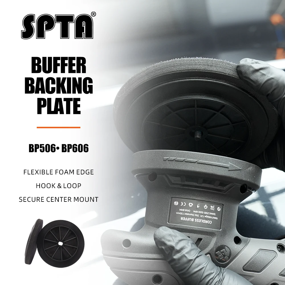 SPTA 5inch/6inch Backer Backing Plate Hook&Loop Replacement Waxing Backing Plate  For Car Buffer Waxing Polisher DA601