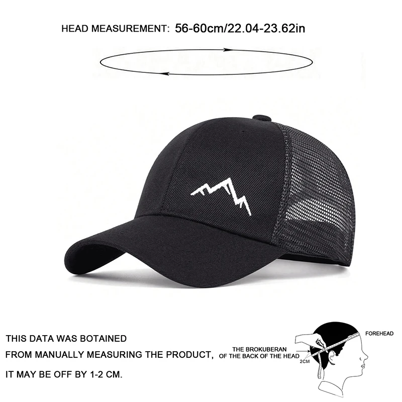 Unisex Mountain Range Embroidery Baseball Net Caps Spring and Summer Outdoor Adjustable Casual Hats Sunscreen Hat image 6