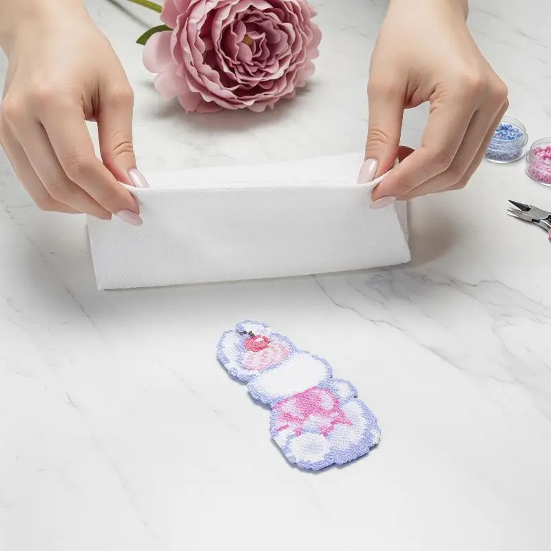 1PCS Flash Ironing Cloth Towel Texture Fabric Reusable Adient Perler Beads Baking Cloth Heatproof Mat DIY Handmade Accessories