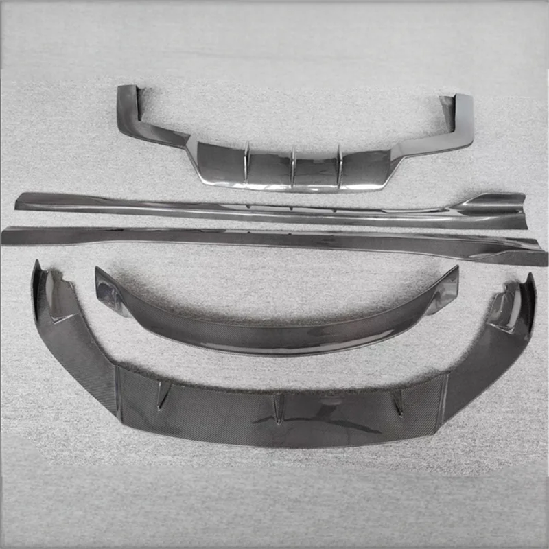 

Для Maserati Ghibli 2014 2015 2016 2017 2018 2019 ReaI бампер из углеродного волокна, передняя губа, задняя губа, боковые юбки, комплект спойлера на хвостовое крыло