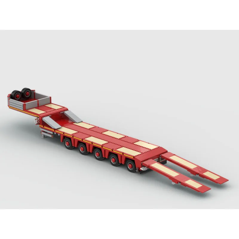 MOC-238582 Brand New Cargo Low Loader Trailer Truck Building Block Model 2047 Parts Boys and Children Birthday Christmas Toys.