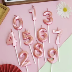 Opera House 0-9 Digital Candles Happy Birthday Cake Decorative Candles Little Princess Girls Pink Party Number Candles