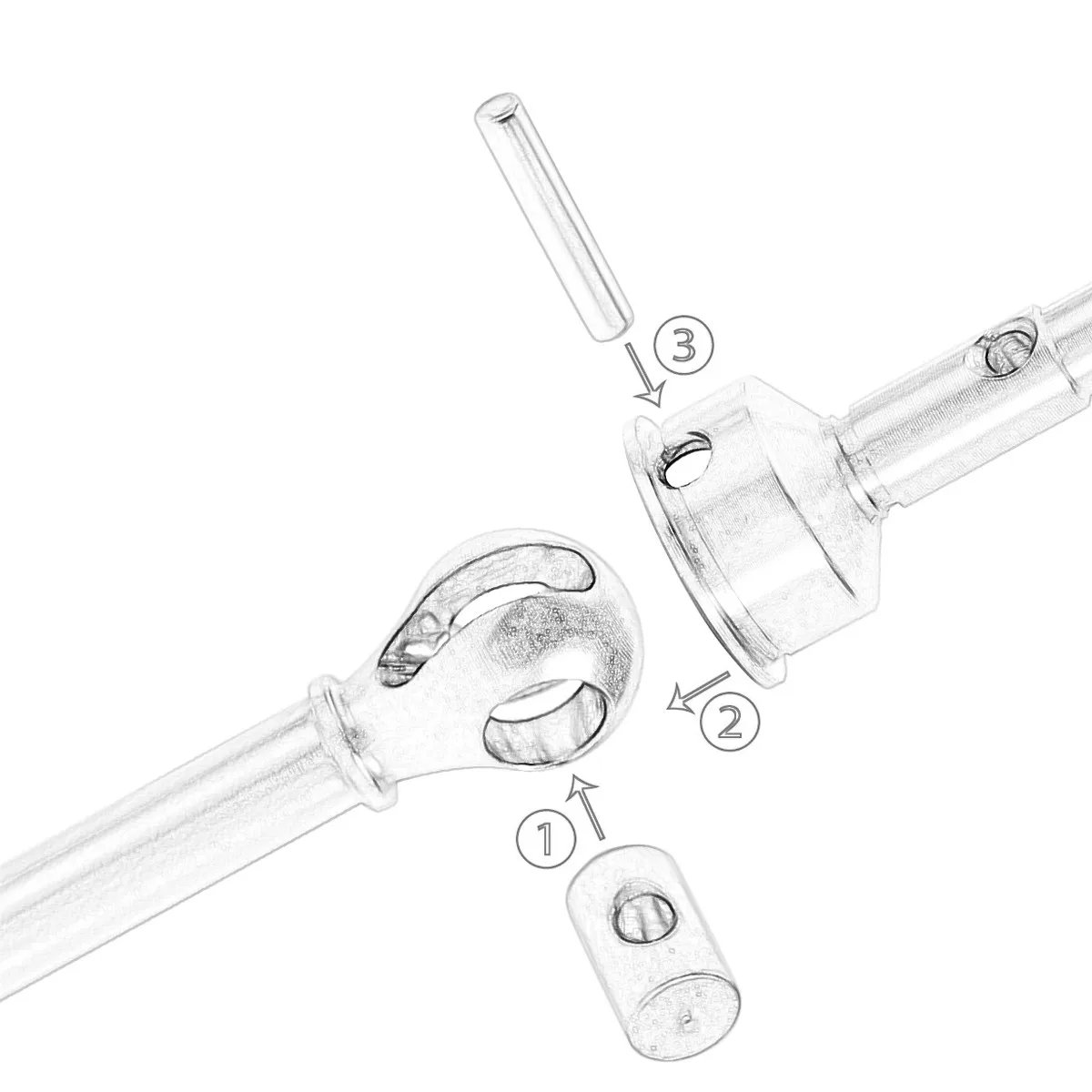 For 1/18 Rc Crawler Traxxas Trx4m Upgrade Parts Extended 2mm Thread Stainless Steel Front Rear Axle Shafts