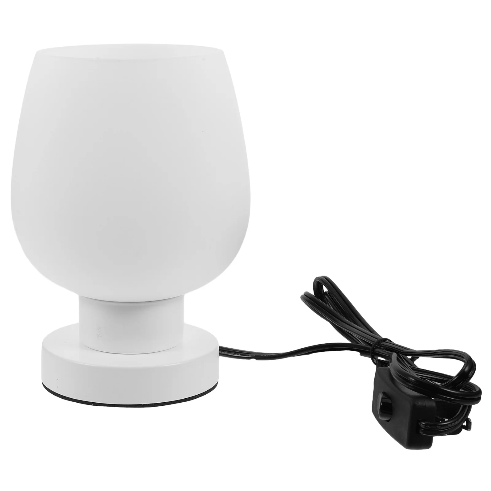 

Bedside Table Lamp Modern Minimalist Style Glass Metal Construction Home Office Reading Light for Nightstand Or Living Room