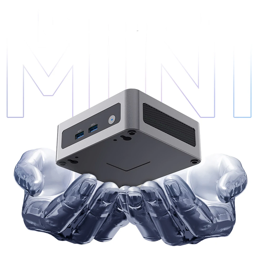 Helor Cloud Home Mini PC with 2 HDMI 4 USB3.2 Inter N100 Support Windows10/11 WiFi6 Bluetooth Firewall Pfense Office Computer