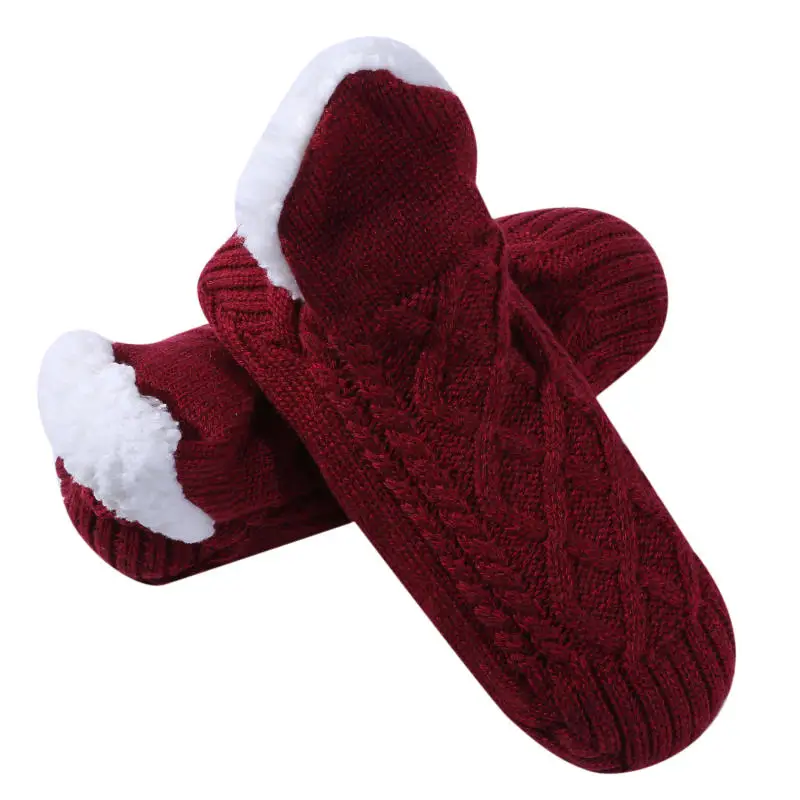 Thermal Slipper Socks for Men Women Winter Warm Short Thickened Non Slip Grip Home Sleeping Soft Floor Socks view 6