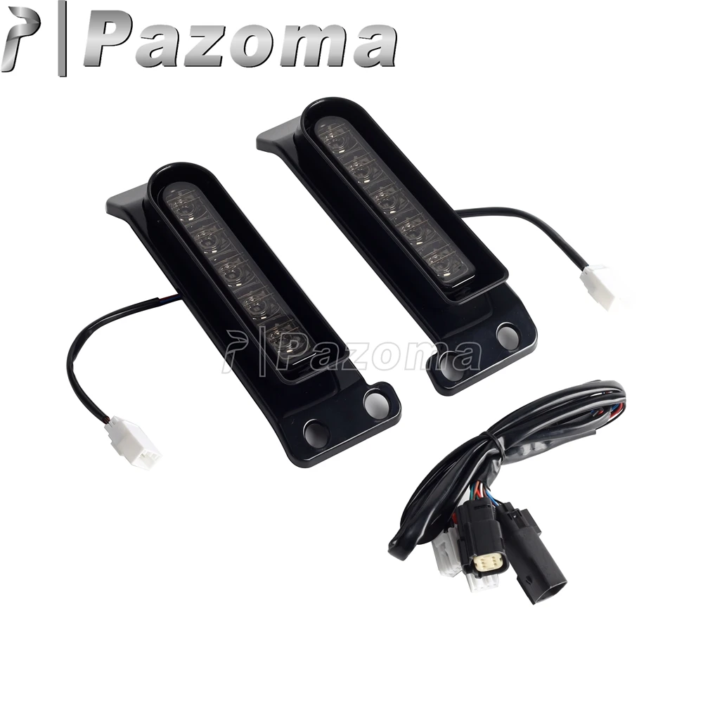 Luces de puntal de guardabarros trasero, alforja lateral LED, relleno de soporte para Harley Touring FLHR FLHTCU FLHTCUL FLHTK FLHTKL FLTRU 2014-2022