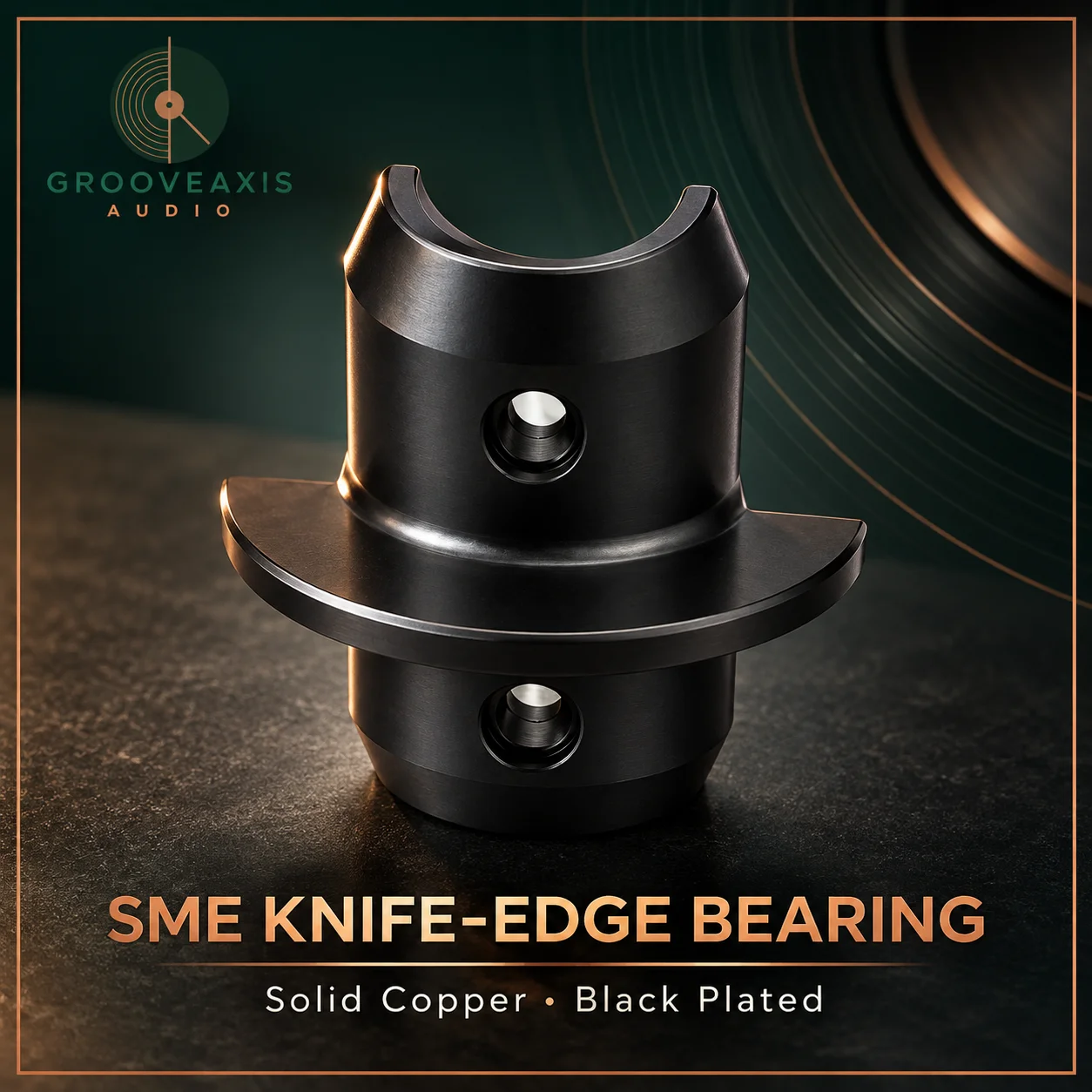 Vinyl Turntable Bearing GROOVEAXIS SME Knife Edge Black Plated Brass Pivot Support for 3009 3010 3012 Tonearm Spare Parts