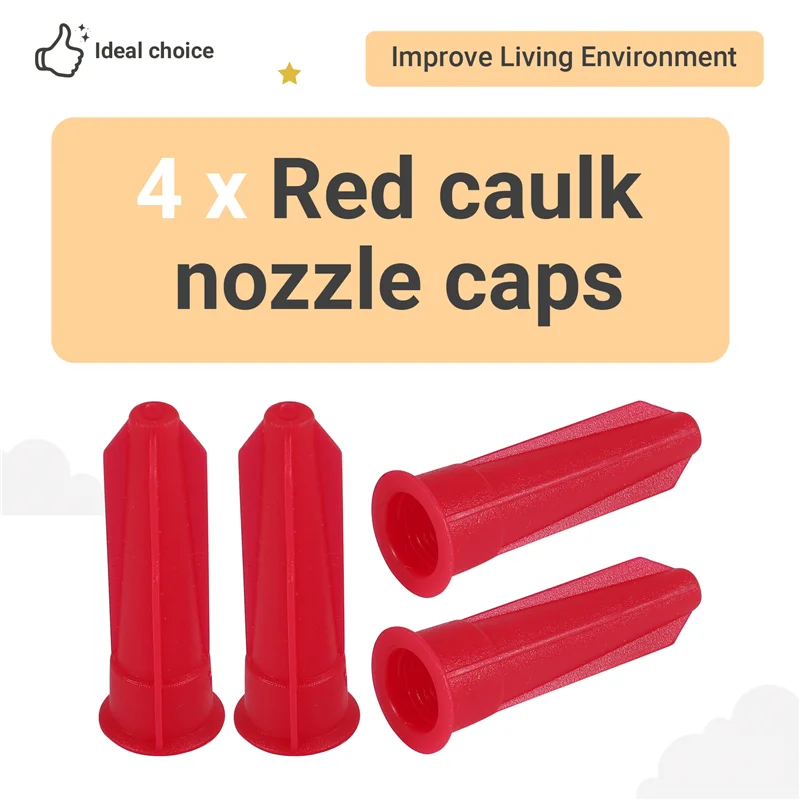 17 Pieces Caulking Tool Kit Silicone Sealant Finishing Tool Grout Scraper Caulk Remover And Caulk Nozzle And Caulk Caps-AB52