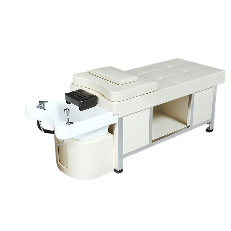Cadeira de maquiagem profissional para salão de beleza, shampoo, mesa de massagem, lavagem de água, cabelo, tratamento japonês, cama de spa