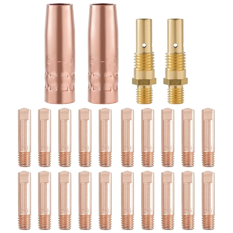 

24Pcs MIG Welding Gun Kit 0.035" 0.9mm Tip Nozzle Diffuser for Lincoln Magnum 100L and Tweco Mini/#1 Replacement Accessories