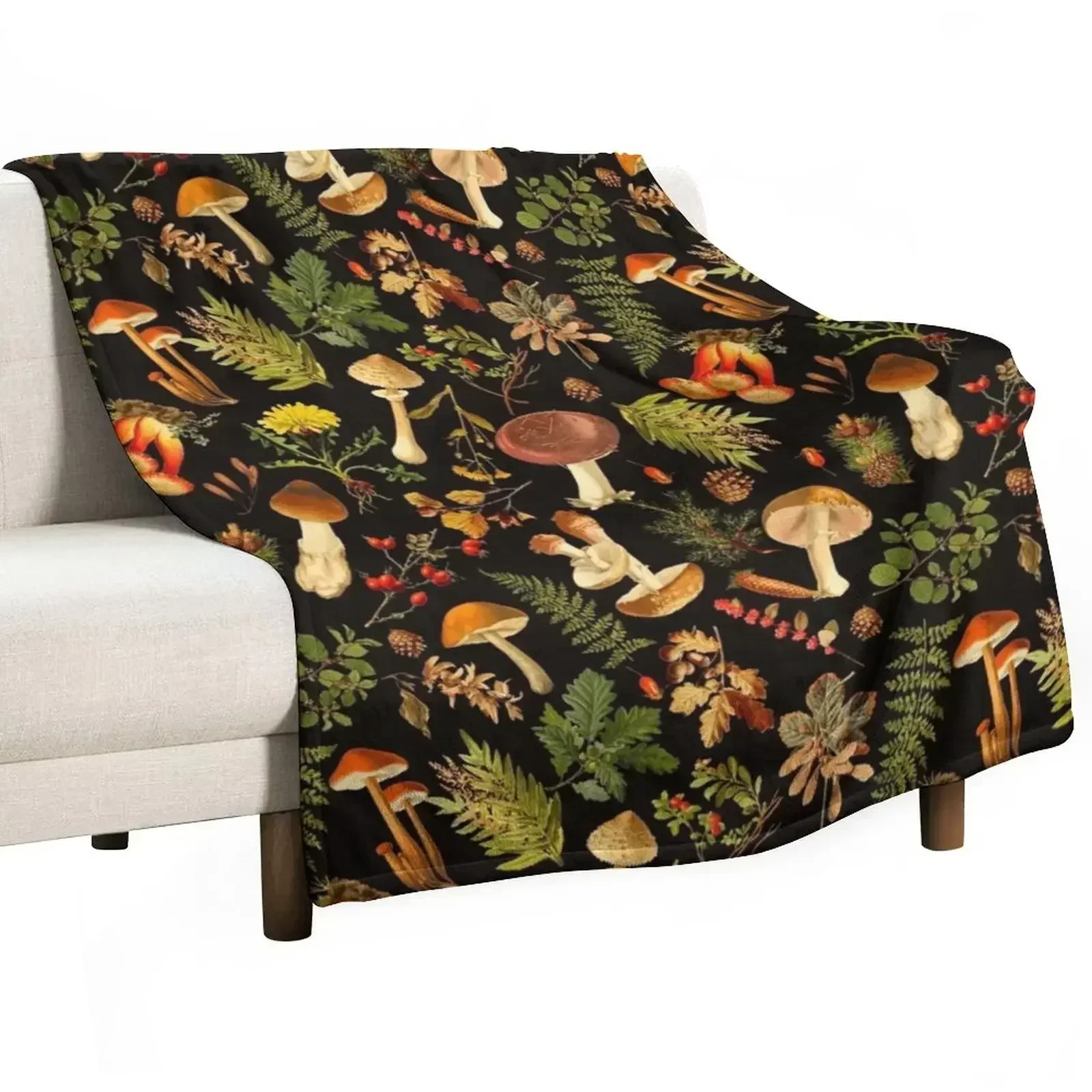 

New Thanksgiving Mushrooms Harvest Throw Blanket For Sofa Thin Personalized Gift Bed linens Blankets For Baby Blankets