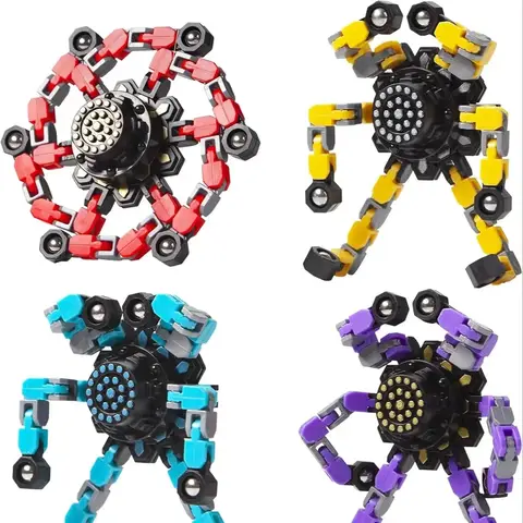 Transformable Fidget Spinners for Kids and Adults Stress Relief Sensory Toys for Boys and Girls Finger Gyro Decompression Toy