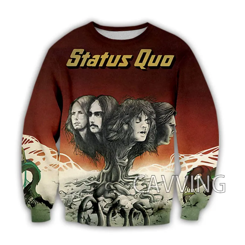 

CAVVING 3D Printed Status Quo Band Crewneck Sweatshirts Harajuku Styles Tops Long Sleeve Sweatshirts for Men/women H01