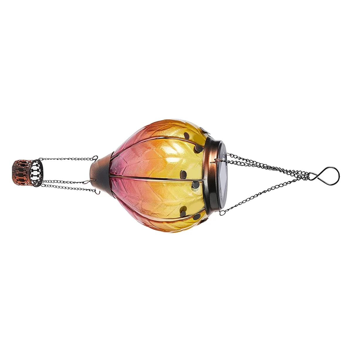 

Outdoor Lanterns Hot Air Balloon Solar Lantern with Candle Holder for Outdoor Garden Decor,Hanging Solar Lights