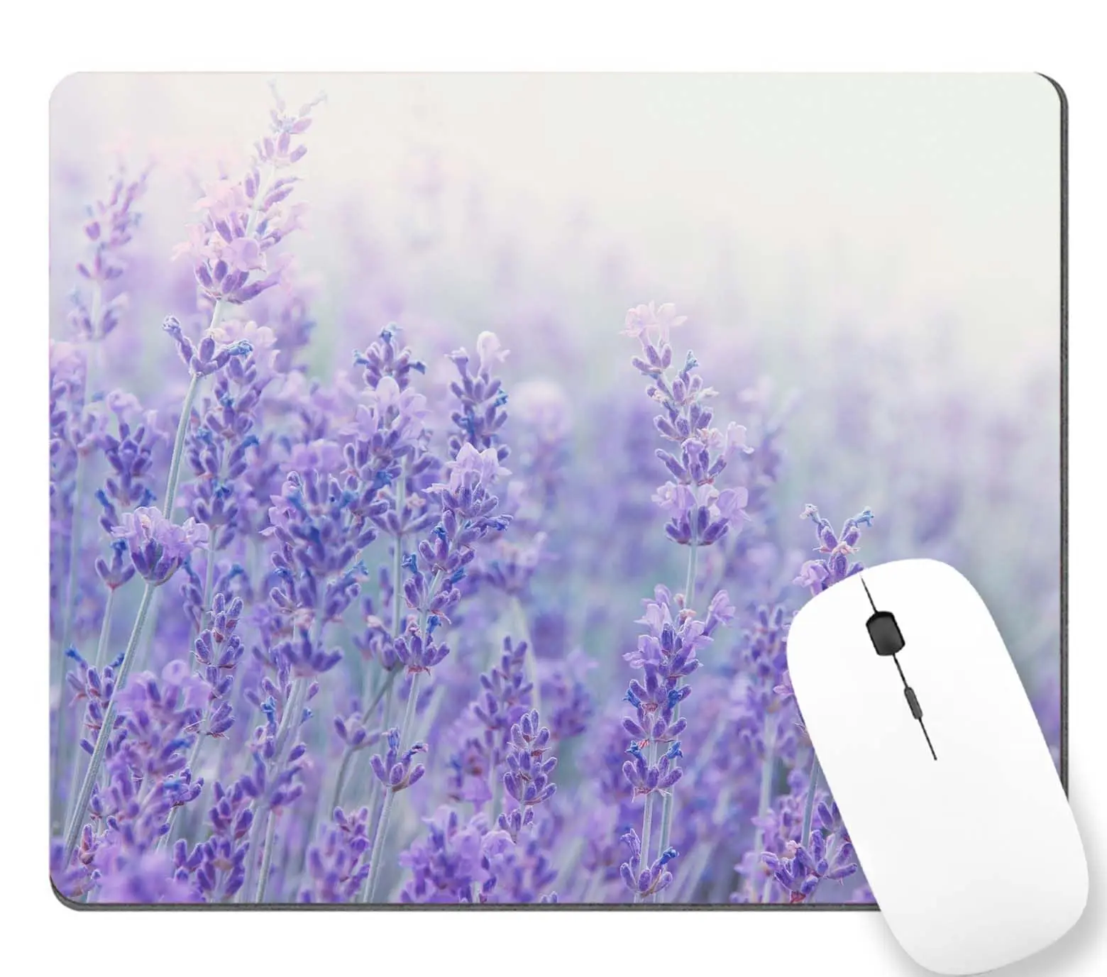 

Vintage Lavender Flowers Printing Lock Edge Gaming Mousepad Gamer Mouse Mat Keyboard Mats Desk Pad Mousepads 22x18cm