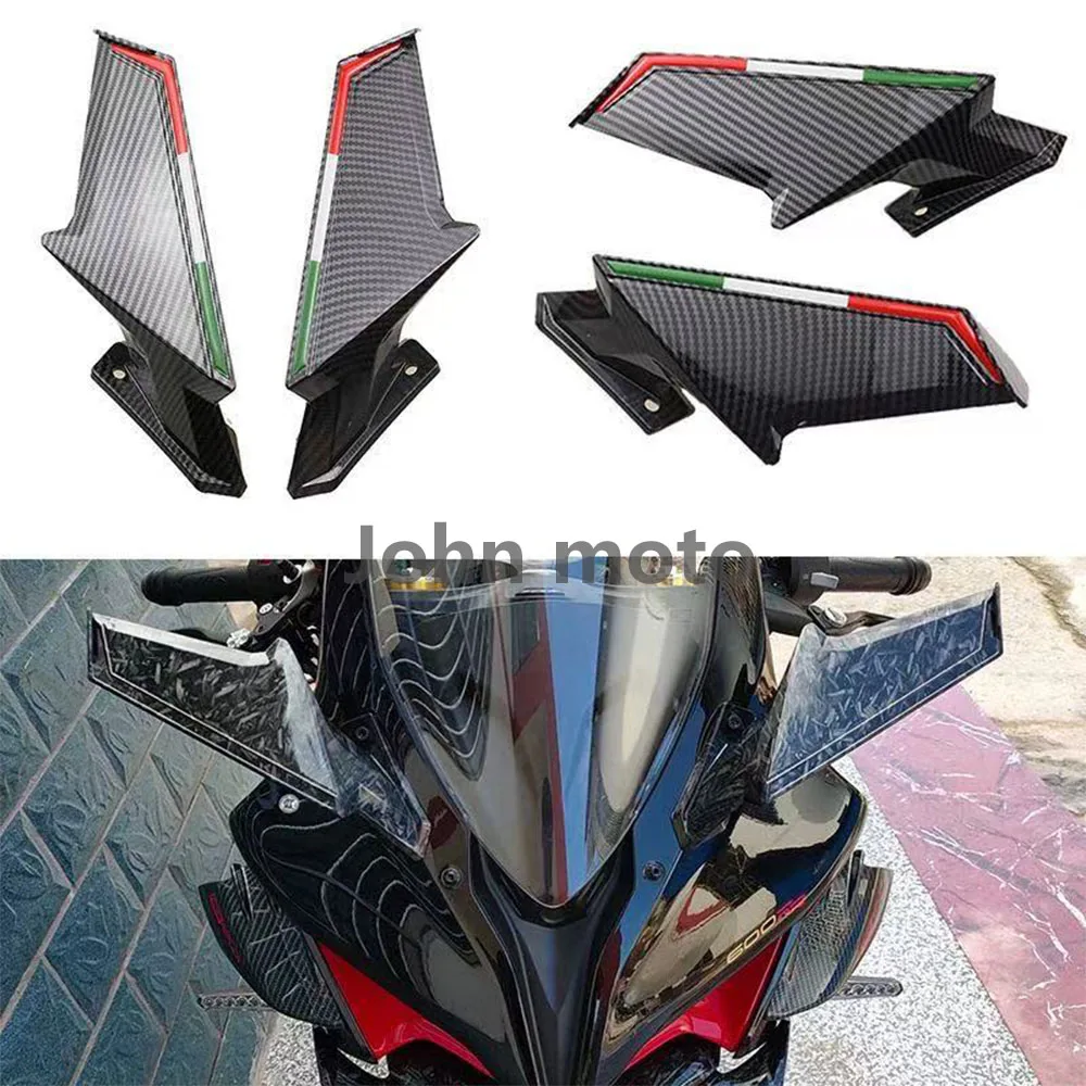 Motorcycle For Honda CBR650R, CBR300R, CBR400R, CBR500R installing fixed airfoil rearview mirrors