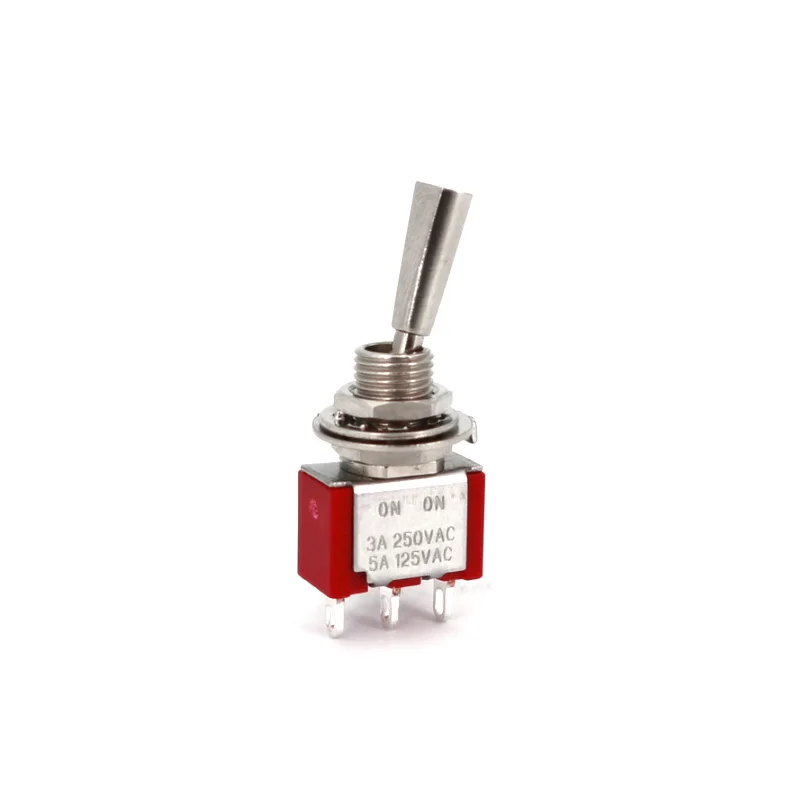 5pcs SH T8013-U Flatted Lever 3Pin ON-ON 2-Position SPDT Mini Toggle Switch For Remote Control