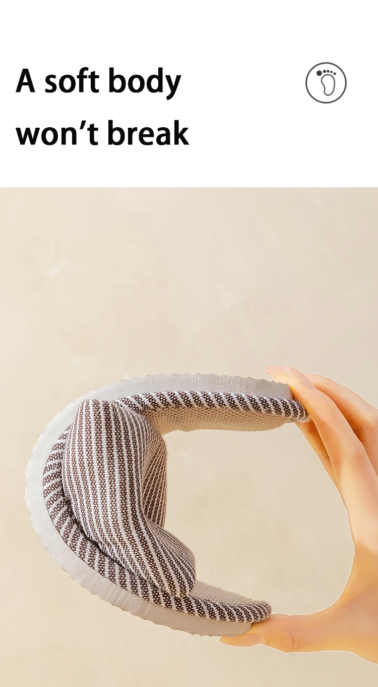 Herren Rutschfeste Leinen-Hausschuhe für Frühling und Sommer, Atmungsaktive Innenraumschuhe mit Offener Zehenpartie und Rutschfestem Streifendesign – Detail 6