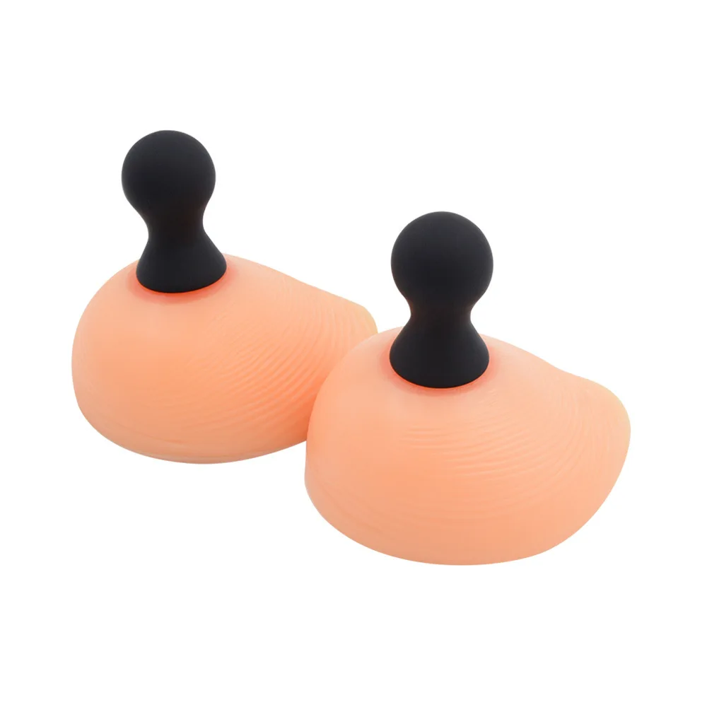 Bomba tira leite de silicone feminina, 2 partes, estimulação mamilar, estimulador de pressão negativa, massageador, totalmente à prova d'água, multicolor