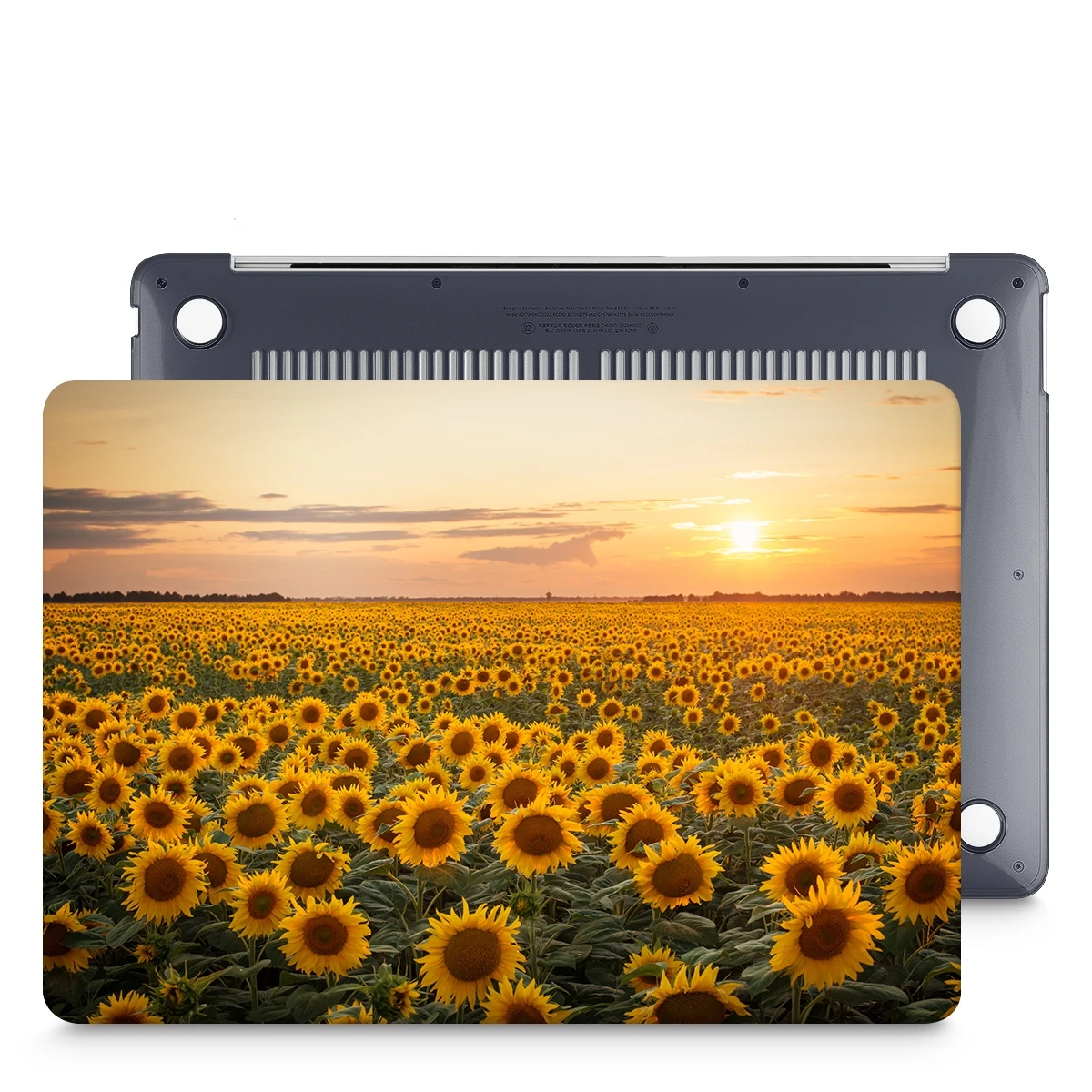 Sunflower sunset print case for MacBook M2 M1 Air 15 inch A2941 M2 A2681 A2337 2020 2022 2023 Pro 14 16 A2779 A2780 Retina A2338