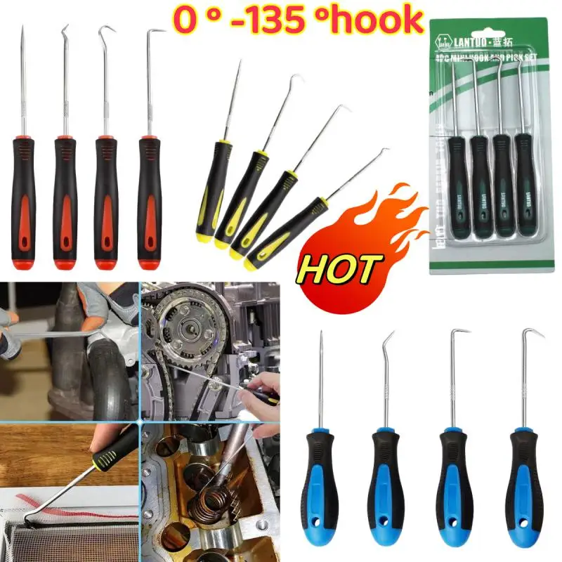 4/1pcs Car Pick Hook Set O Ring Oil Seal Screwdrivers Puller Remover O-Ring Seal Gasket Auto Repair Tools Screwdriver