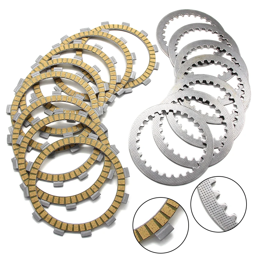 

Motorcycle Clutch Disc Friction Piece Kit Discs For YZF R6S YZF600 R6S YZF R6 YZF600 R6 RaceBase OEM:4FN-16321-00 1999-2009