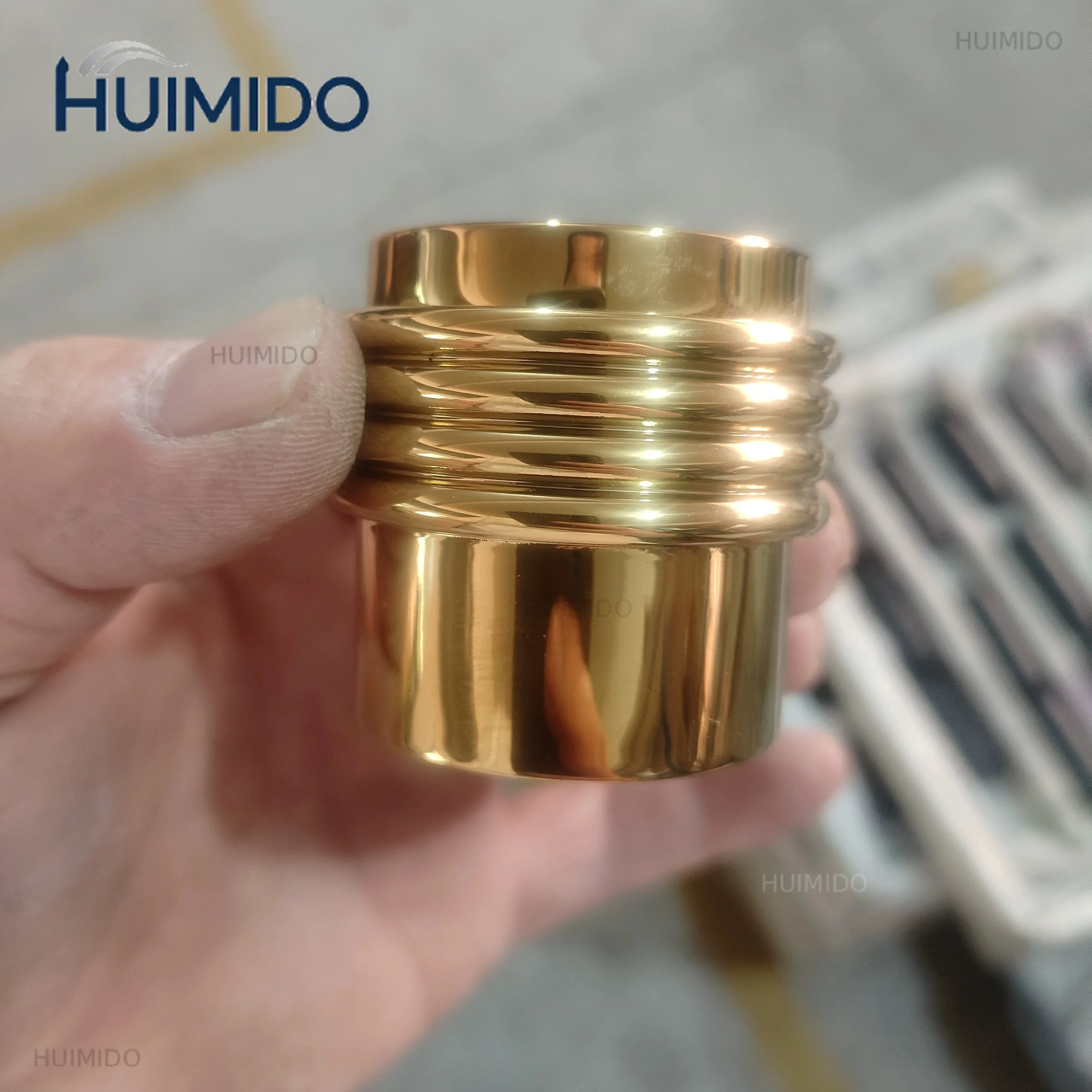 Bright Gold Basin Faucet Duble Knob Bathtub Handle Faucet Handle Accessories