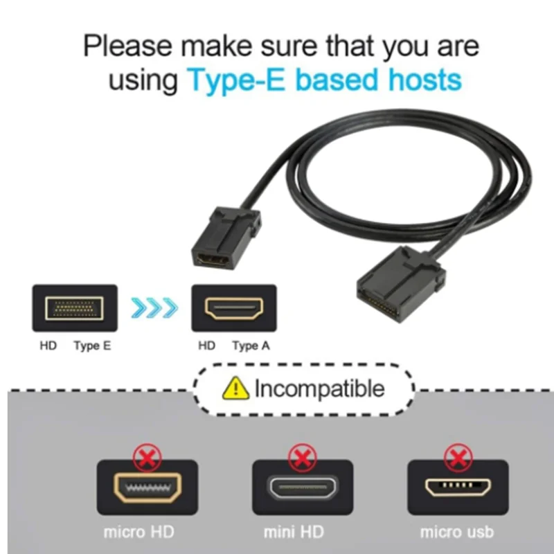 Mannelijke En Vrouwelijke Hdmi-Compatibel Met Auto Gemonteerde High-Definition Audio-En Videokabel Hdmi Compatibel Met E Type Tot En Met Mi