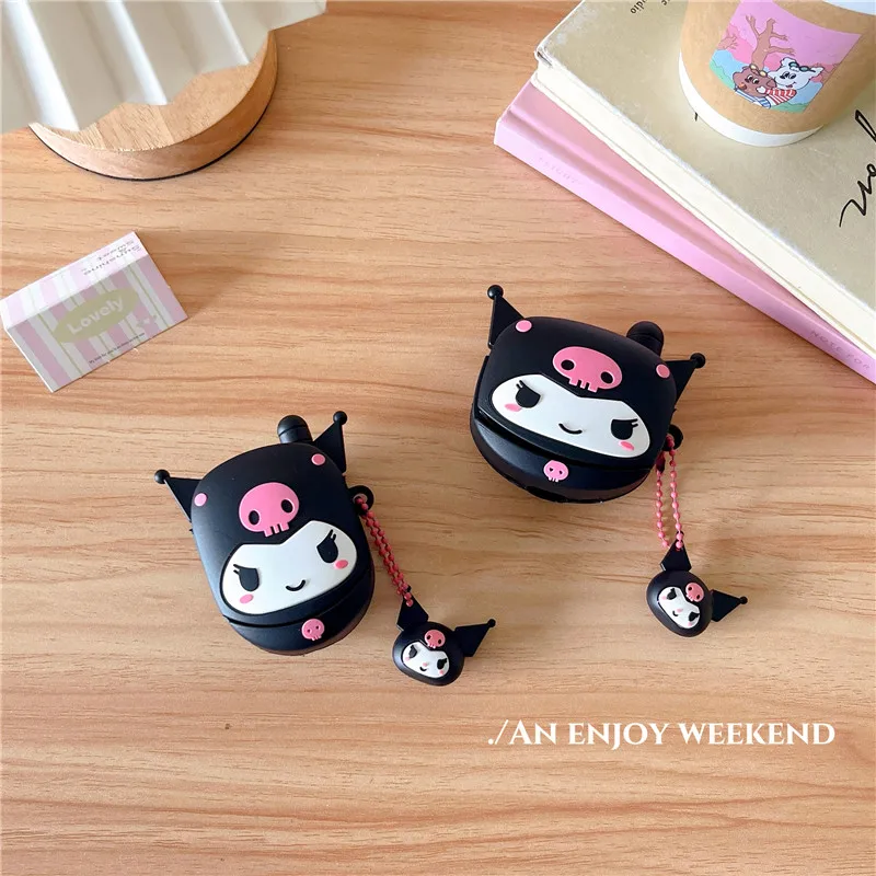 Sanrio Kuromi Beeper Pager  Earphone Case for AirPods 1 2 3 Pro Pro2 BB Wireless Bluetooth earphones Headphone Cover Funda