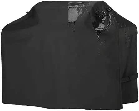 

58" Heavy Duty BBQ Grill Cover - Waterproof, UV & Fade Resistant, Secure Fit with Straps