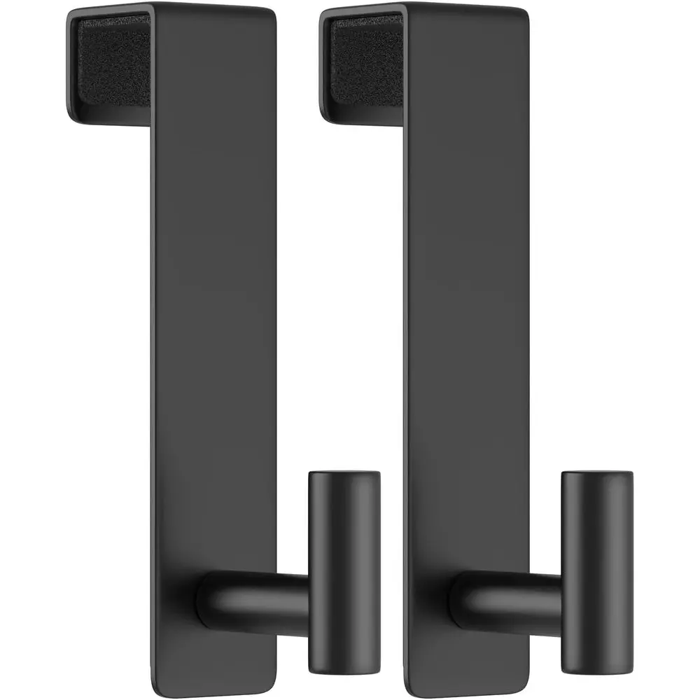 

Wooden & Metal Over-the-Door Hooks, Heavy-Duty Stainless Steel, 1-3/4 Thick, 2-Pack