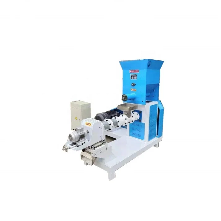 single screw fish feed floating pellet extruder machine