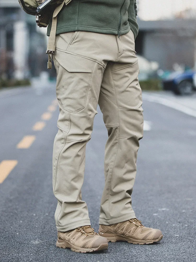 

Autumn Winter Tactical Fleece Pants Waterproof Warm Hiking Sports Trousers Men Outdoor Camouflage Combat Work Pants