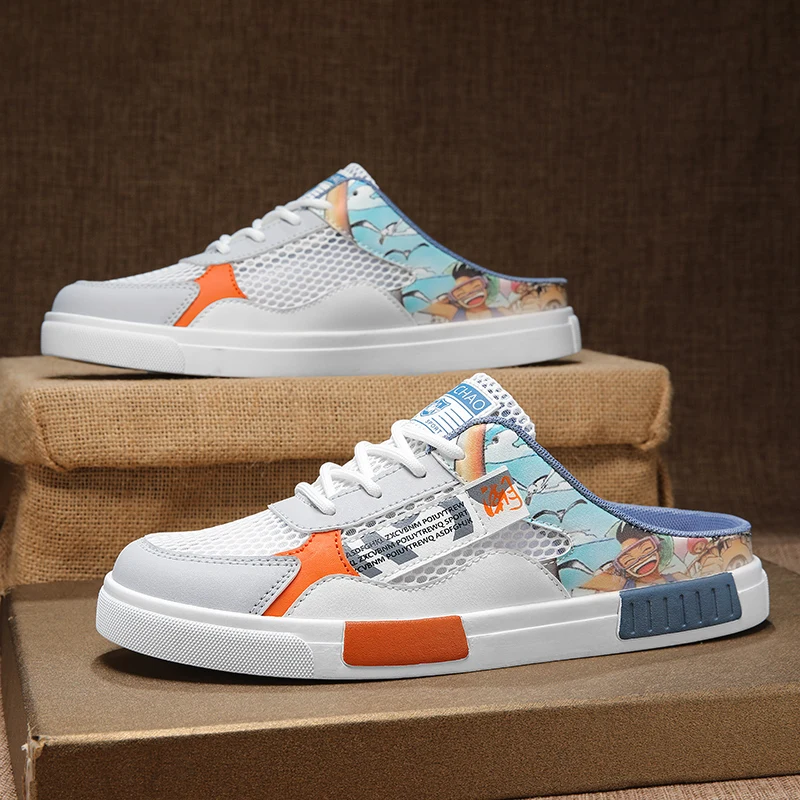 

Trend Casual Men's Sneakers Summer Large Size 47 Flat Walking Canvas Shoes For Men Street Style Casual Loafers Sneakers Male