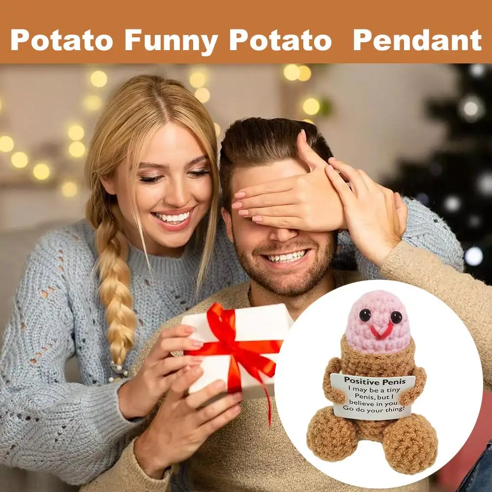 هدايا عيد الميلاد لصديقها مضحك ديز المكسرات الكروشيه زخرفة الدعم العاطفي دمية هدية للزوج الكمامة لعبة تشجيع #5