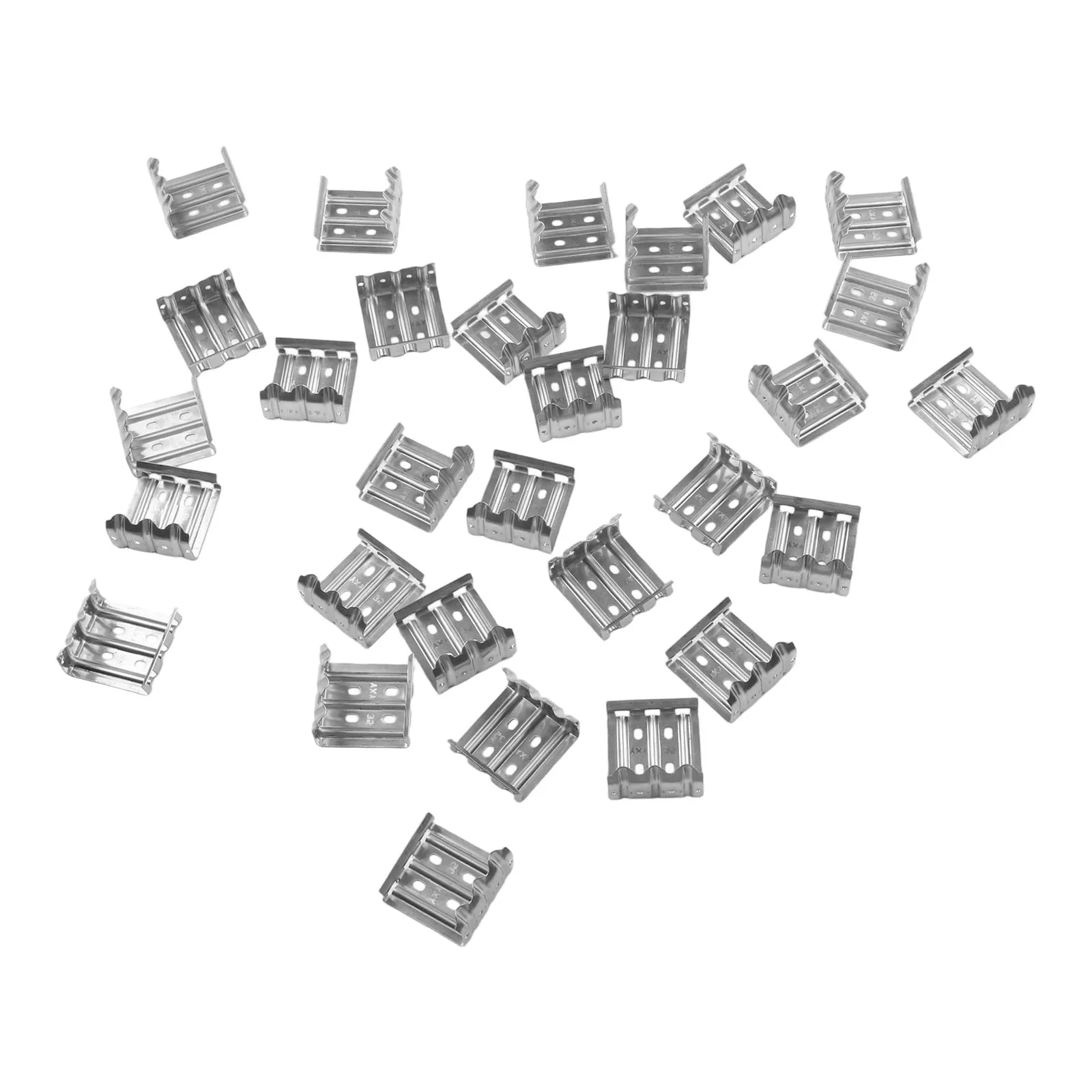 30pcs Stainless Steel Photovoltaic Water Guide Clip Drainage Mud Guide For Solar Panel Assembly 30mm 33mm 35mm Silver
