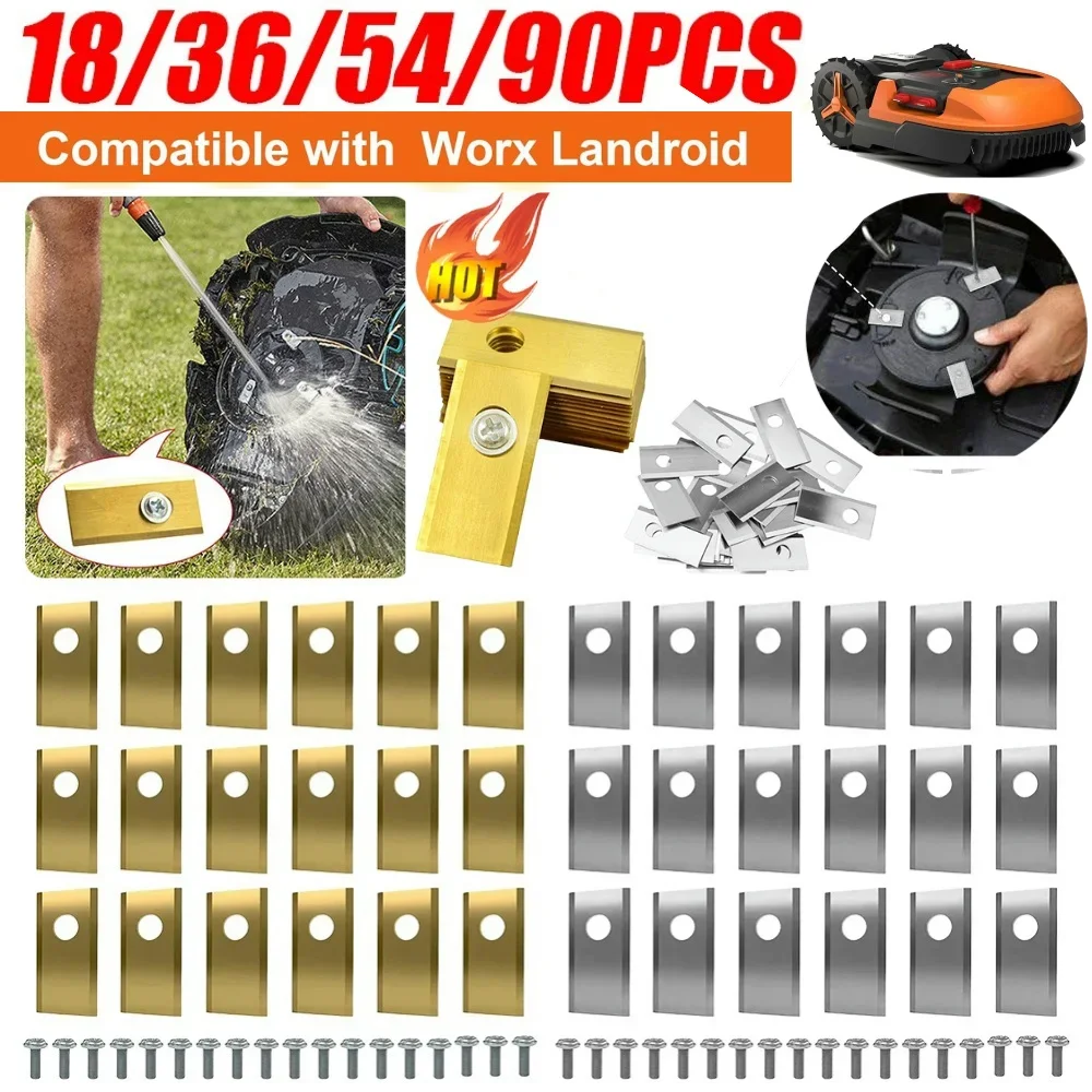 

Набор из 18 сменных лезвий для робота-газонокосилки из нержавеющей стали, с одним отверстием, для Worx Landroid