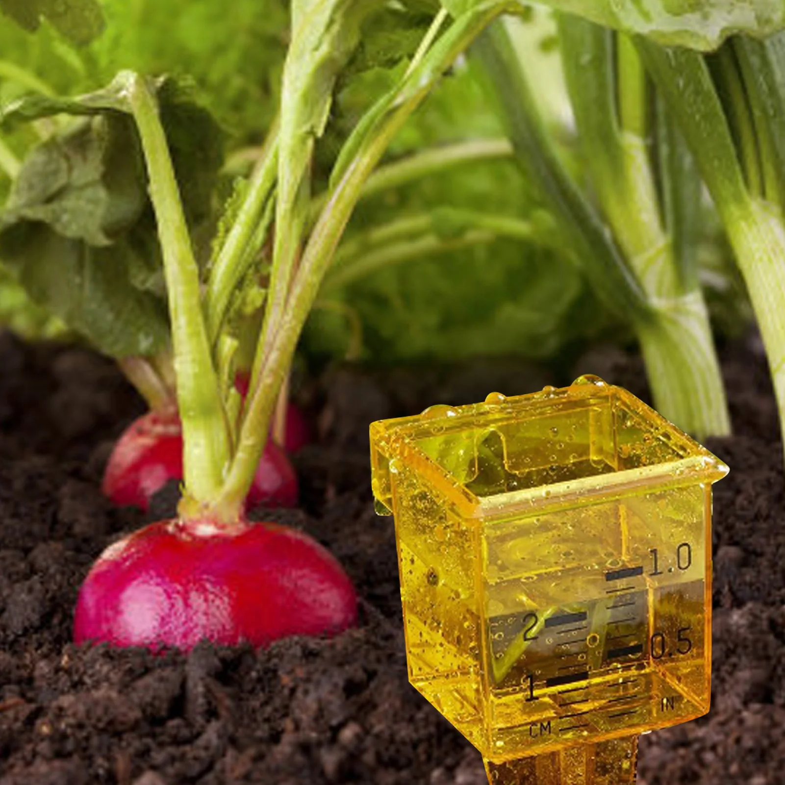 

10 шт. Желтые дождемеры с цифрами из АБС-пластика, 1,5 дюйма, для террасы, газона, декоративные, уличные