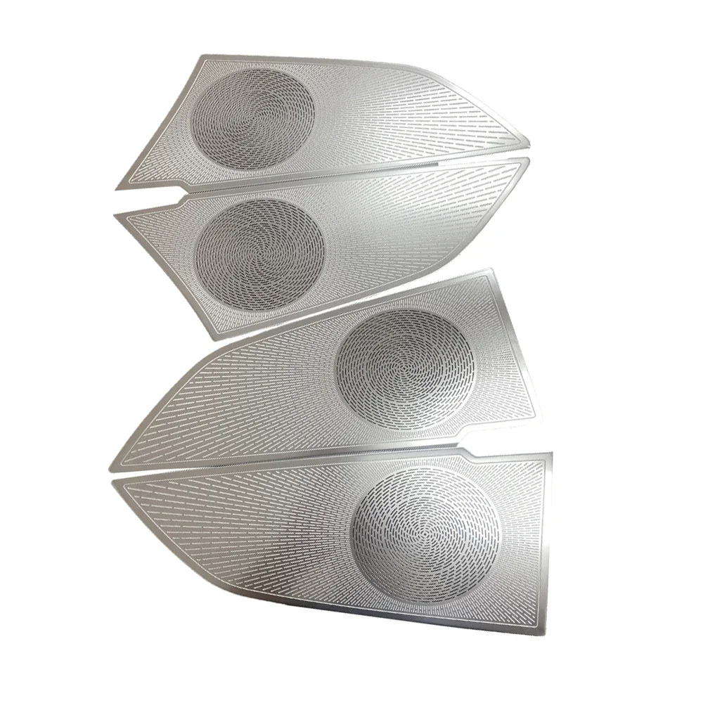 Stainless Steel 4pcs Front Rear Door Audio Speaker Decorative Cover Horn Net Trim For Kia Telluride 2020-2024 LHD