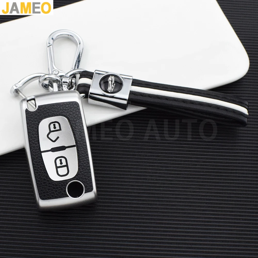 For Citroen Xsara Picasso C5 C6 C8 for Peugeot 107 207 307 308 407 607 3008 5008 TPU Car Leather Flip Key Case Cover Shell Fob