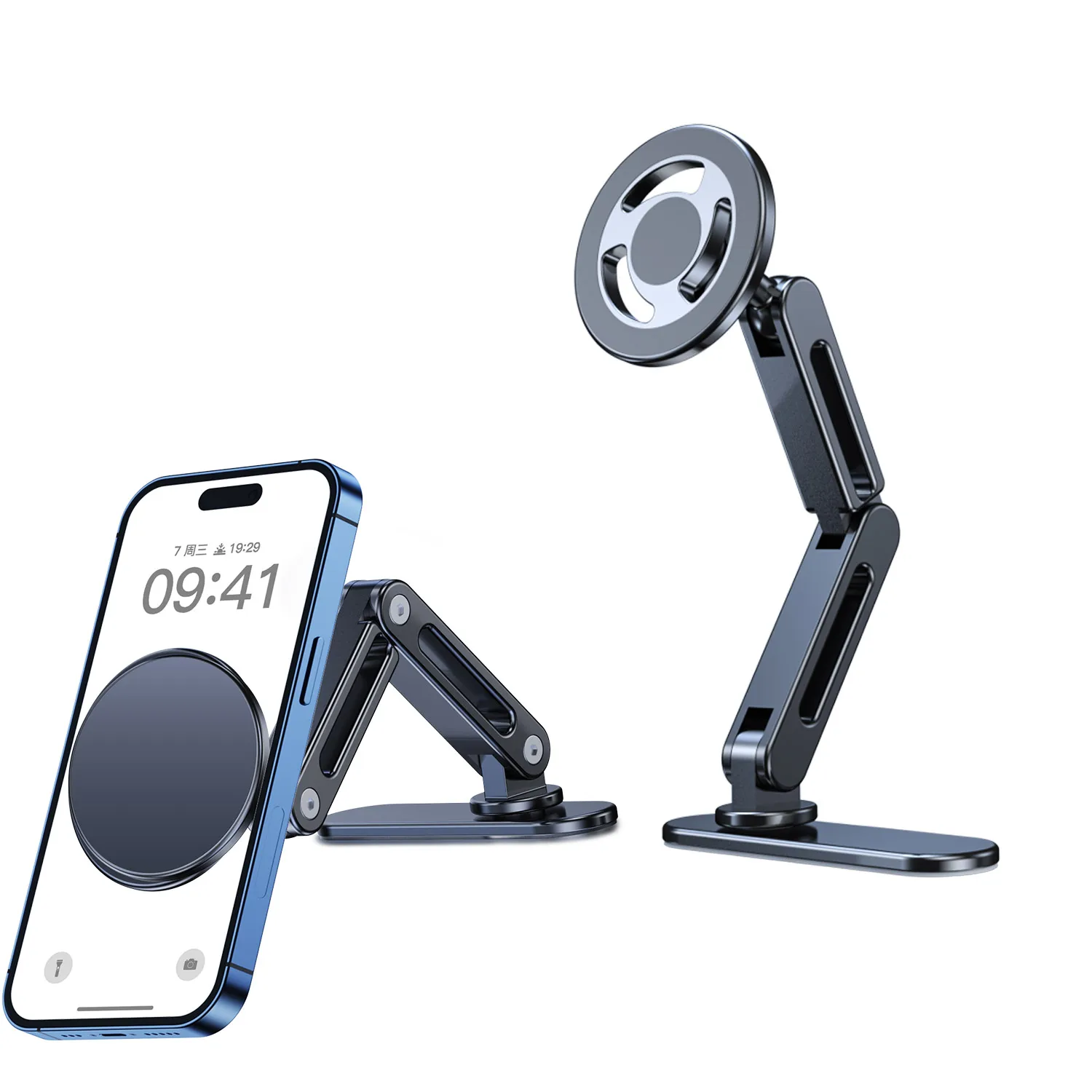 Fahrzeug 360° ° Rotation, verstellbar, langer Arm, Handy-Halterung, universeller Auto-Magnet-Handyhalter, Ständer für iPhone 17, Samsung-Halterung