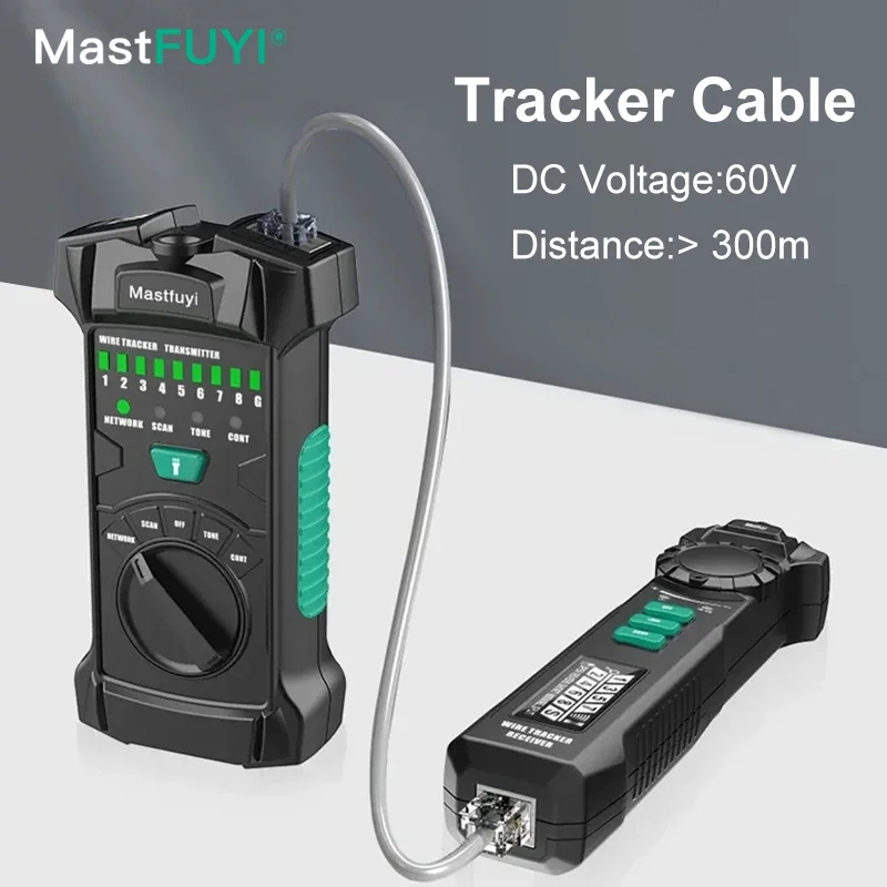 MASTFUYI LCD Digital Cable Tester Multi-Function Wire Tracker Network Line Finder POE Wire Checker for Wire Testing