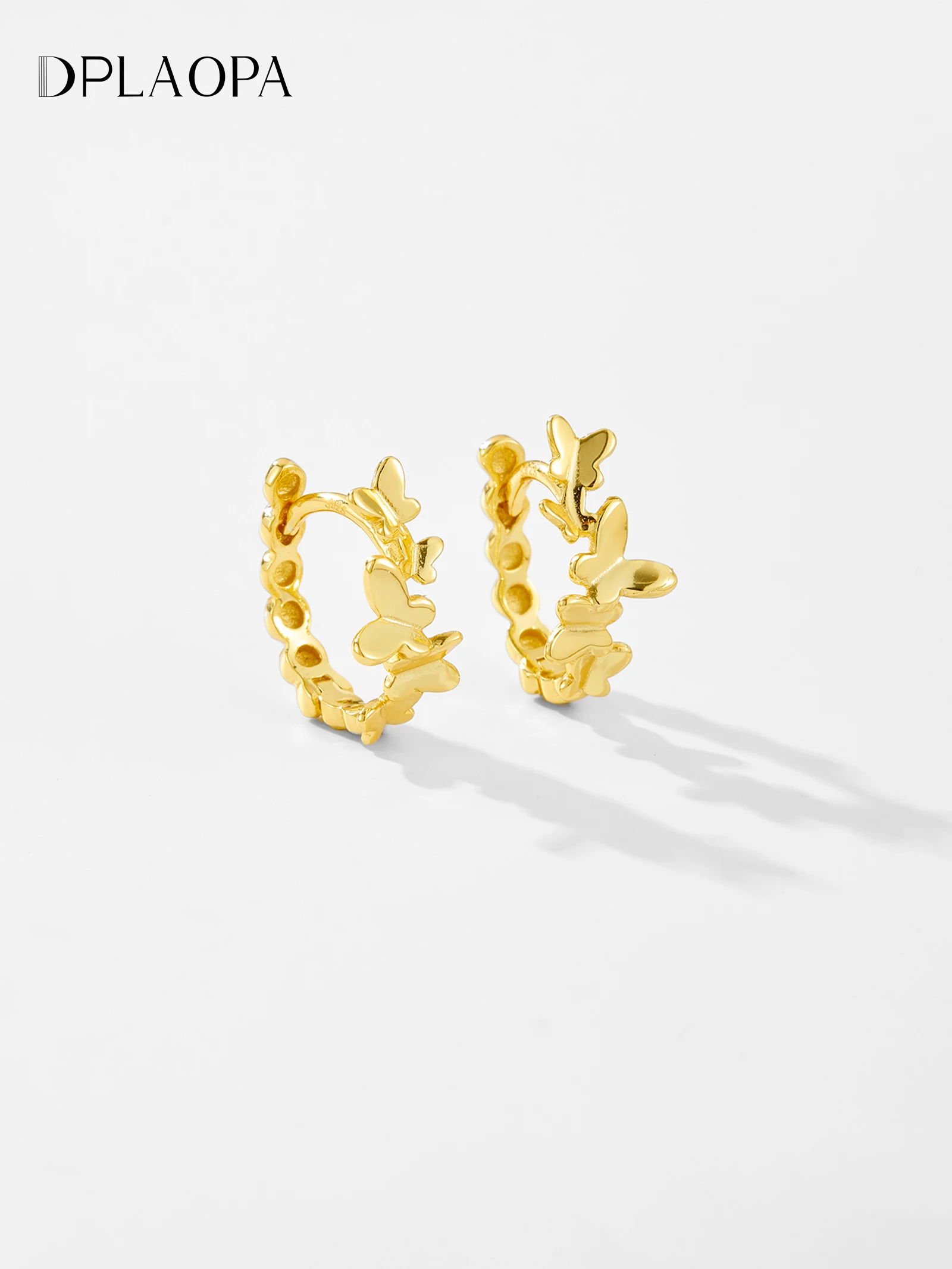 

DPLAOPA Women 925 серебристый неправильной формы серьги-кольца с бабочкой 2024 Fine Advanced Luxury Anniversary Gift изысканные украшения