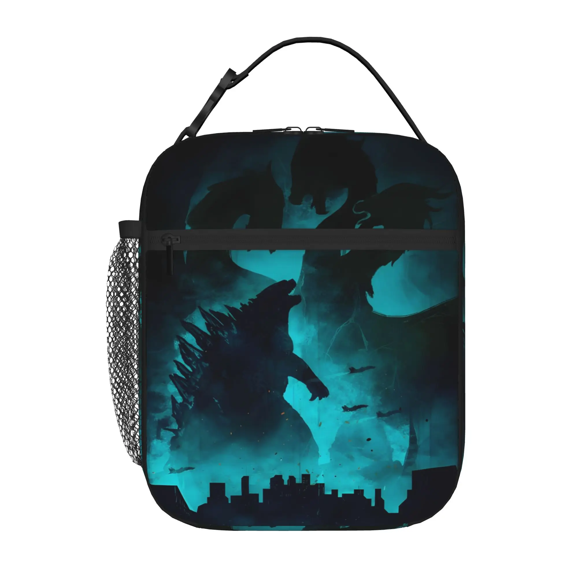 1 Piece Zipper Closure King Ghidorah Storage Bag Pocket Godzilla  School Lunch Food Box Reusable For Lunch Food Bag