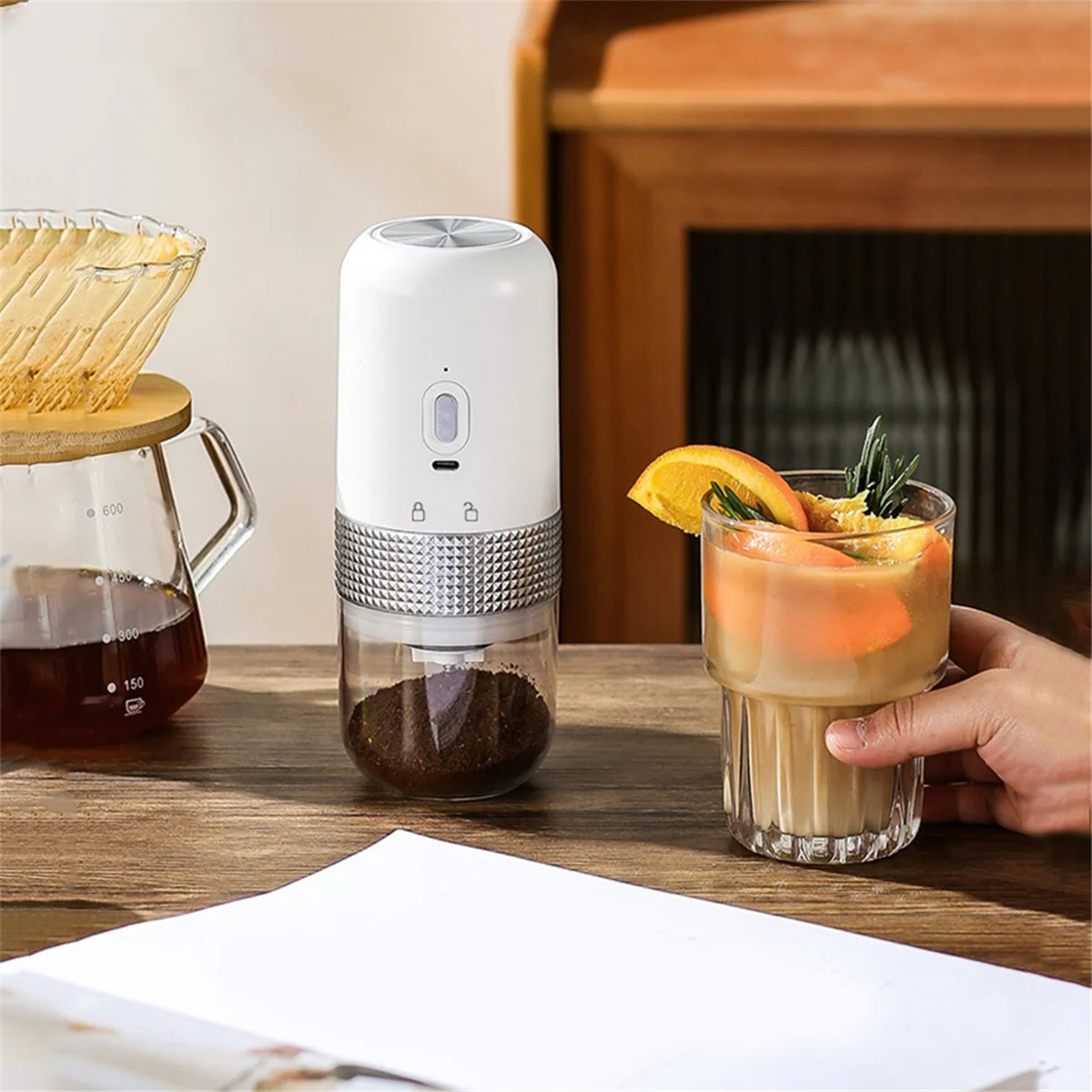 Electric Coffee Grinder USB Wireless Professional Grinding Core Coffee Beans Mill Portable Coffee Maker Accessories