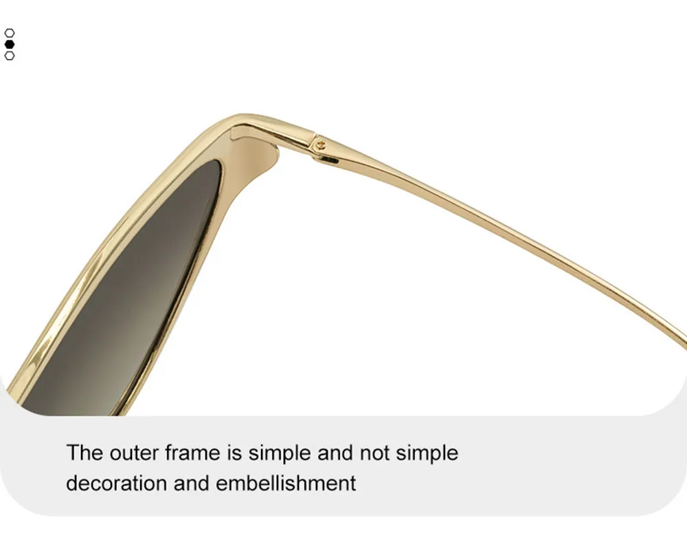 2025 mode Cat Eye Sonnenbrille Frauen Trendy Vintage Luxus Gläser Luxe Femme Lunette Soleil Femme Lentes De Sol Mujer Okulary – Detail 14