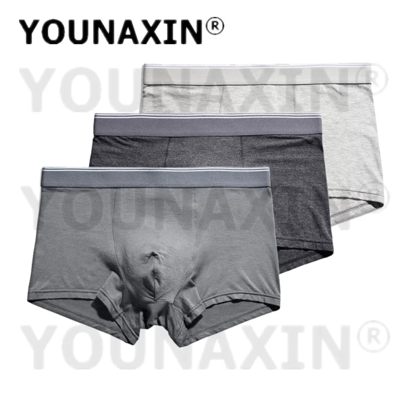 

3 Pieces Men Big Size Undies Underwear Boxers Briefs Homme Panties Boy Knickers Solid Underpants Shorts M L XL 2XL 3XL 4XL